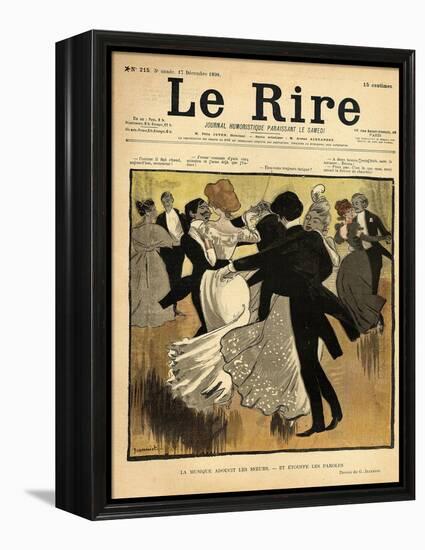 Dancing Couples, from the Front Cover of 'Le Rire', 17th December 1898-Jeanniot-Framed Premier Image Canvas
