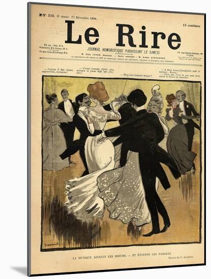 Dancing Couples, from the Front Cover of 'Le Rire', 17th December 1898-Jeanniot-Mounted Giclee Print