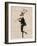 Dancing Deer with Violin-Fab Funky-Framed Art Print