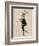 Dancing Deer with Violin-Fab Funky-Framed Premium Giclee Print