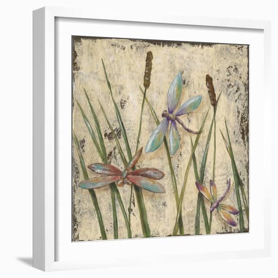 Dancing Dragonflies I-Jade Reynolds-Framed Art Print