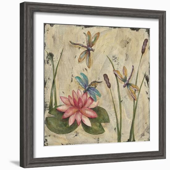 Dancing Dragonflies II-Jade Reynolds-Framed Art Print