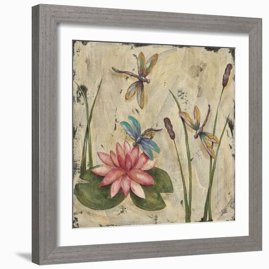 Dancing Dragonflies II-Jade Reynolds-Framed Art Print