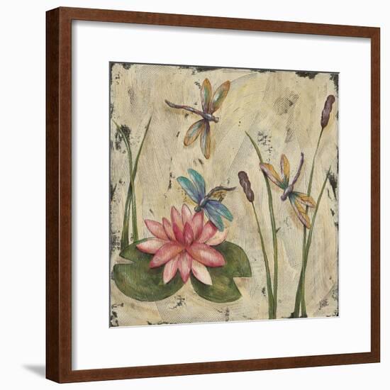 Dancing Dragonflies II-Jade Reynolds-Framed Art Print