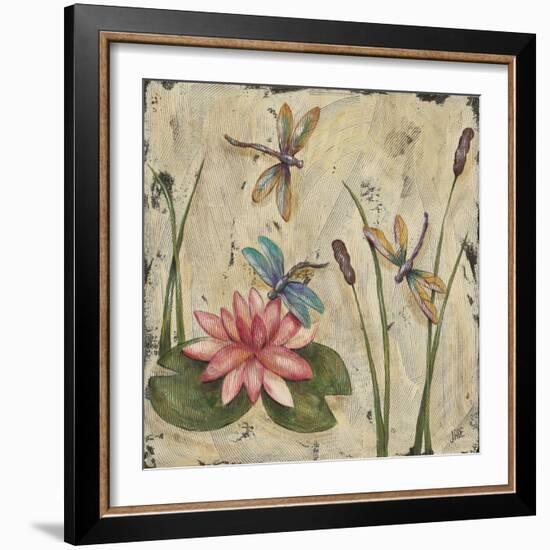 Dancing Dragonflies II-Jade Reynolds-Framed Art Print