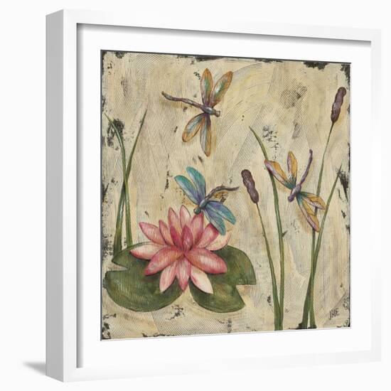 Dancing Dragonflies II-Jade Reynolds-Framed Art Print