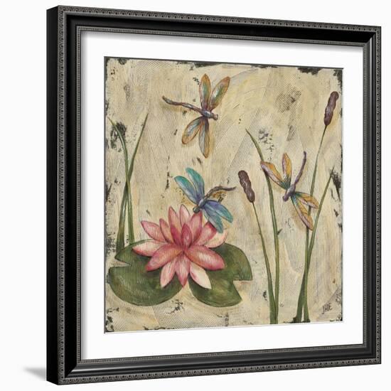 Dancing Dragonflies II-Jade Reynolds-Framed Art Print