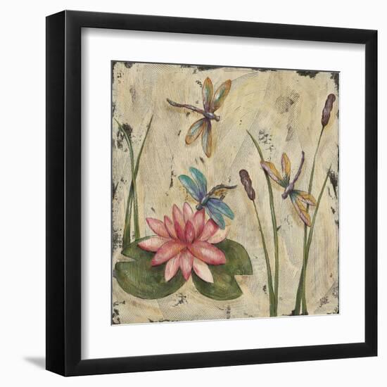 Dancing Dragonflies II-Jade Reynolds-Framed Art Print