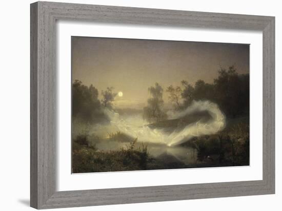 Dancing Fairies, 1866, by August Malmström, 1829–1901, Swedish painting,-August Malmström-Framed Art Print