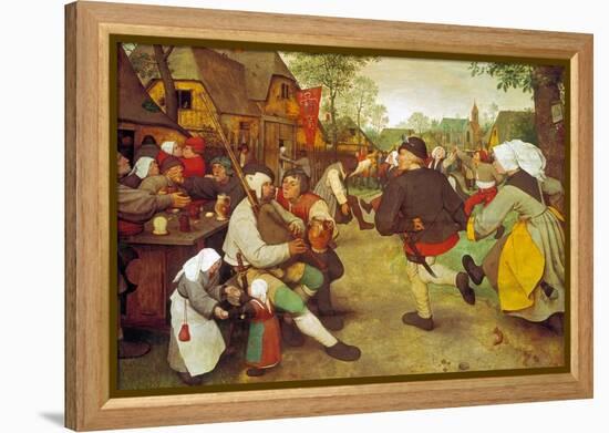 Dancing Farmers, about 1568-Pieter Bruegel the Elder-Framed Premier Image Canvas