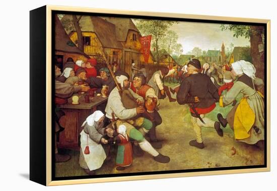 Dancing Farmers, about 1568-Pieter Bruegel the Elder-Framed Premier Image Canvas