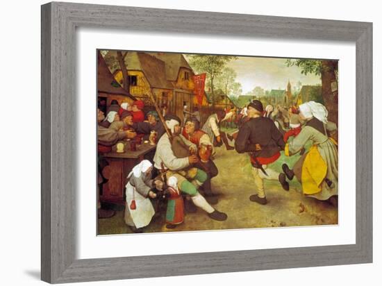 Dancing Farmers, about 1568-Pieter Bruegel the Elder-Framed Giclee Print