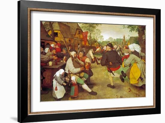 Dancing Farmers, about 1568-Pieter Bruegel the Elder-Framed Giclee Print