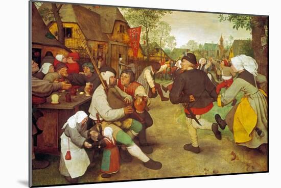 Dancing Farmers, about 1568-Pieter Bruegel the Elder-Mounted Giclee Print