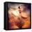 Dancing Fashion Woman Wearing Blowing Long Chiffon Dress-Subbotina Anna-Framed Stretched Canvas