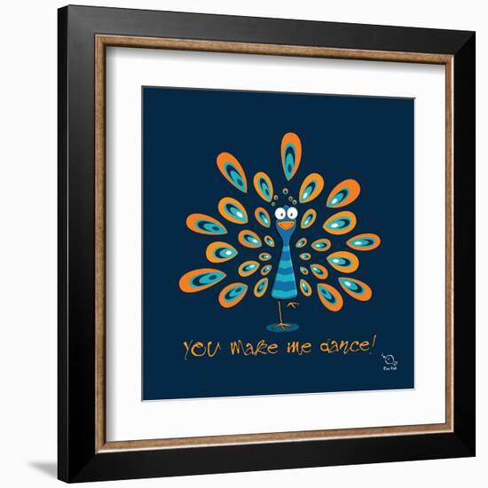 Dancing Feet-Blue Fish-Framed Art Print