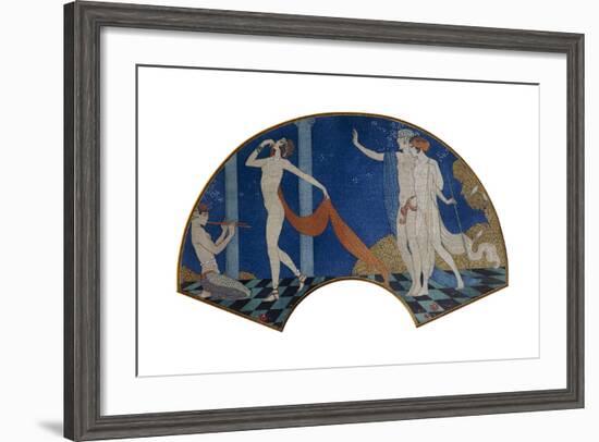 Dancing Figures on a Terrace, 1911-Georges Barbier-Framed Giclee Print