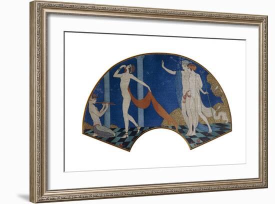 Dancing Figures on a Terrace, 1911-Georges Barbier-Framed Giclee Print
