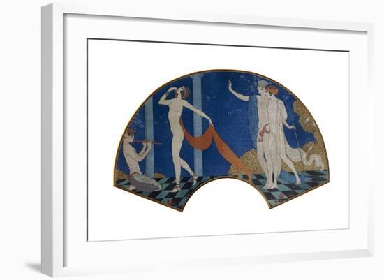 Dancing Figures on a Terrace, 1911-Georges Barbier-Framed Giclee Print