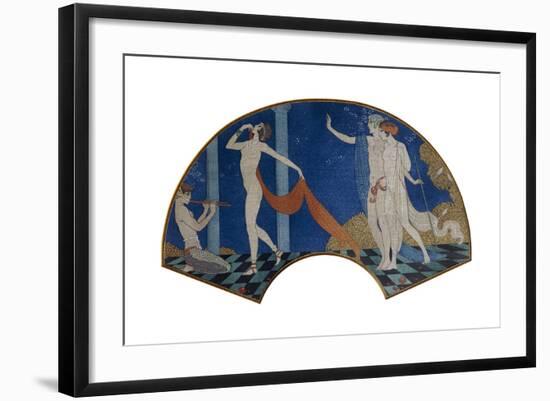 Dancing Figures on a Terrace, 1911-Georges Barbier-Framed Giclee Print