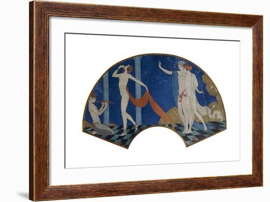 Dancing Figures on a Terrace, 1911-Georges Barbier-Framed Giclee Print