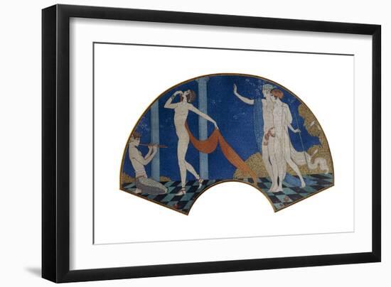 Dancing Figures on a Terrace, 1911-Georges Barbier-Framed Giclee Print