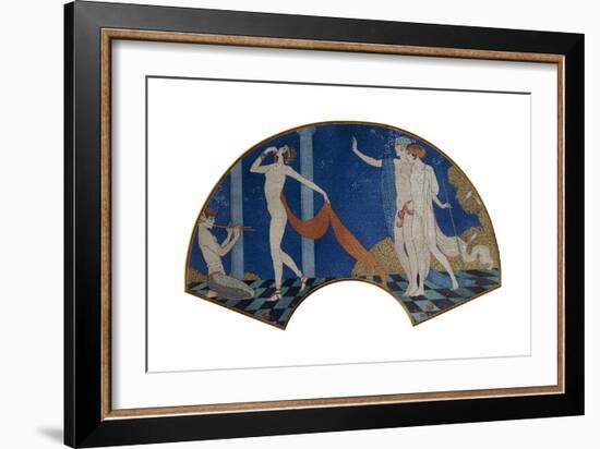 Dancing Figures on a Terrace, 1911-Georges Barbier-Framed Giclee Print