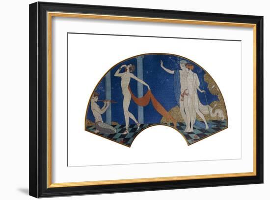 Dancing Figures on a Terrace, 1911-Georges Barbier-Framed Giclee Print