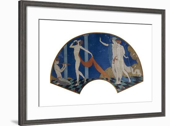 Dancing Figures on a Terrace, 1911-Georges Barbier-Framed Premium Giclee Print