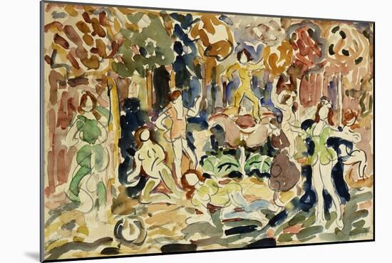 Dancing Figures-Maurice Brazil Prendergast-Mounted Giclee Print