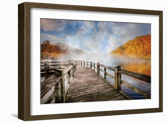 Dancing Fog at the Lake-Celebrate Life Gallery-Framed Art Print