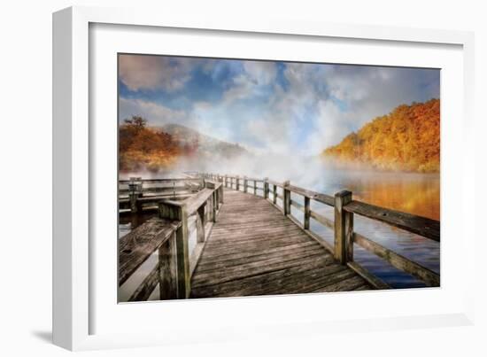 Dancing Fog at the Lake-Celebrate Life Gallery-Framed Art Print