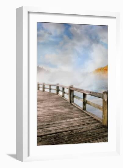 Dancing Fog at the Lake-Celebrate Life Gallery-Framed Art Print