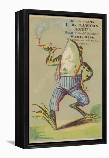Dancing Frog with Pipe-null-Framed Premier Image Canvas