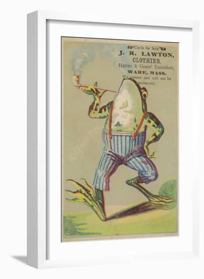 Dancing Frog with Pipe-null-Framed Giclee Print