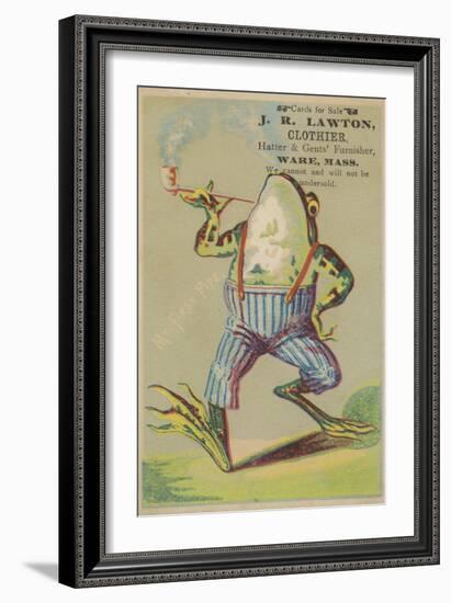 Dancing Frog with Pipe-null-Framed Giclee Print