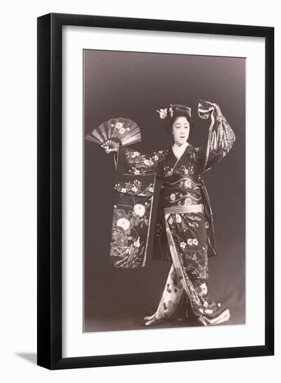 Dancing Geisha-null-Framed Art Print