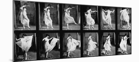 Dancing Girl, 1887-Eadweard Muybridge-Mounted Giclee Print