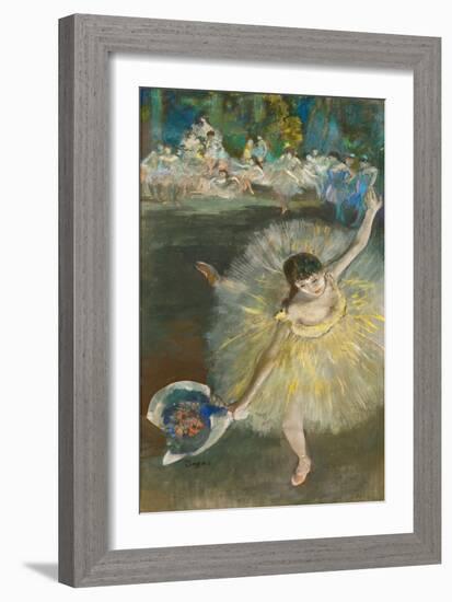 Dancing girl-Fin dArabesque (1877).-Edgar Degas-Framed Giclee Print