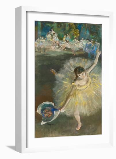 Dancing girl-Fin dArabesque (1877).-Edgar Degas-Framed Giclee Print