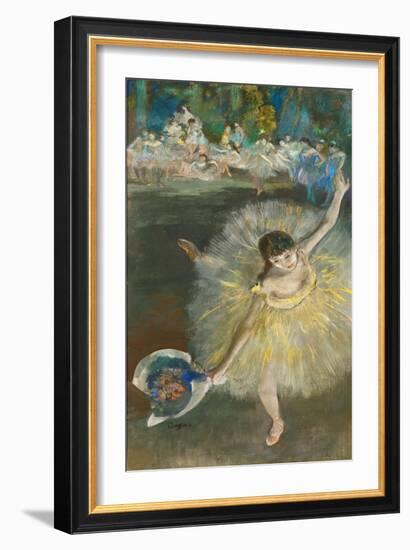 Dancing girl-Fin dArabesque (1877).-Edgar Degas-Framed Giclee Print