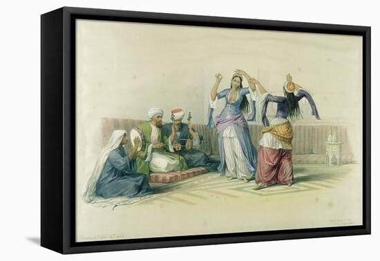 Dancing Girls at Cairo, from 'Egypt and Nubia', engraved by Louis Haghe-David Roberts-Framed Premier Image Canvas
