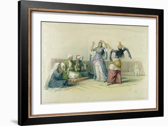 Dancing Girls at Cairo, from 'Egypt and Nubia', engraved by Louis Haghe-David Roberts-Framed Giclee Print