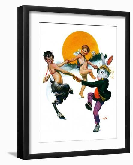 "Dancing in Spring,"March 16, 1929-Sam Brown-Framed Giclee Print