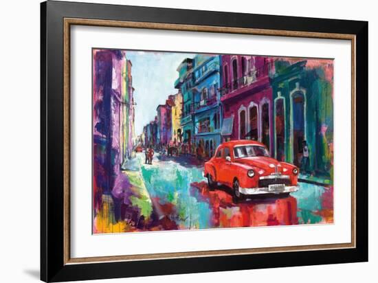 Dancing In The Streets Of Havana-Renate Holzner-Framed Art Print