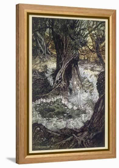 Dancing in Wood-Arthur Rackham-Framed Premier Image Canvas