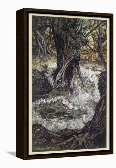 Dancing in Wood-Arthur Rackham-Framed Premier Image Canvas