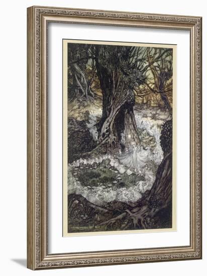 Dancing in Wood-Arthur Rackham-Framed Premium Photographic Print