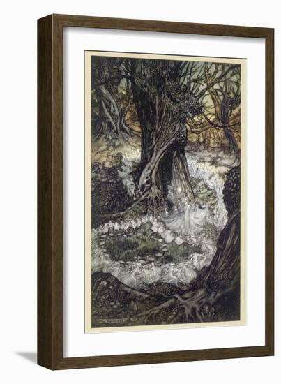 Dancing in Wood-Arthur Rackham-Framed Premium Photographic Print