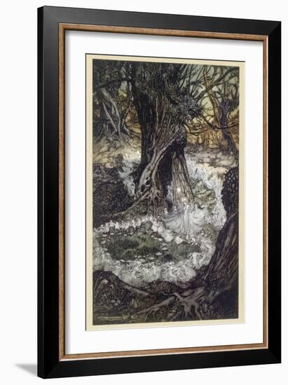 Dancing in Wood-Arthur Rackham-Framed Premium Photographic Print